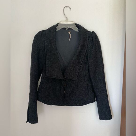 Free People wool blend blazer size 0 - Picture 10 of 15